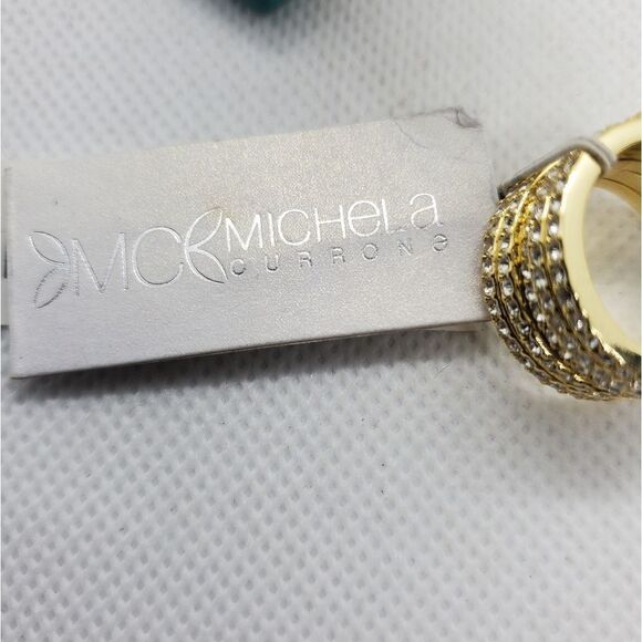 NWT Michela Currone Gold Rhinestone Layered Ring - Picture 6 of 6